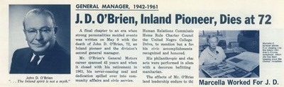 Inlander: O'Brien Eulogy and Marcella Sprauer 1968